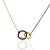Pebble Small Diamond Double Link Necklace with .05 cttw white diamonds in 18k gold and cobalt chrome