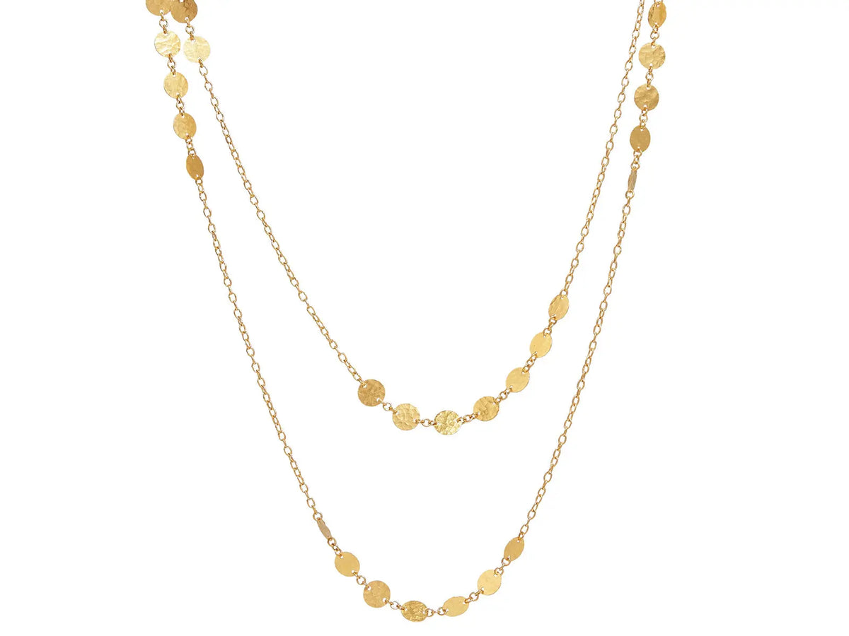Station Necklace in 24k Gold, Long Clustered, from the Lush Collection 40 inches  24k Gold Lush Collection Station Lovingly handcrafted in our workshop in Istanbul by artisans personally trained by Gurhan