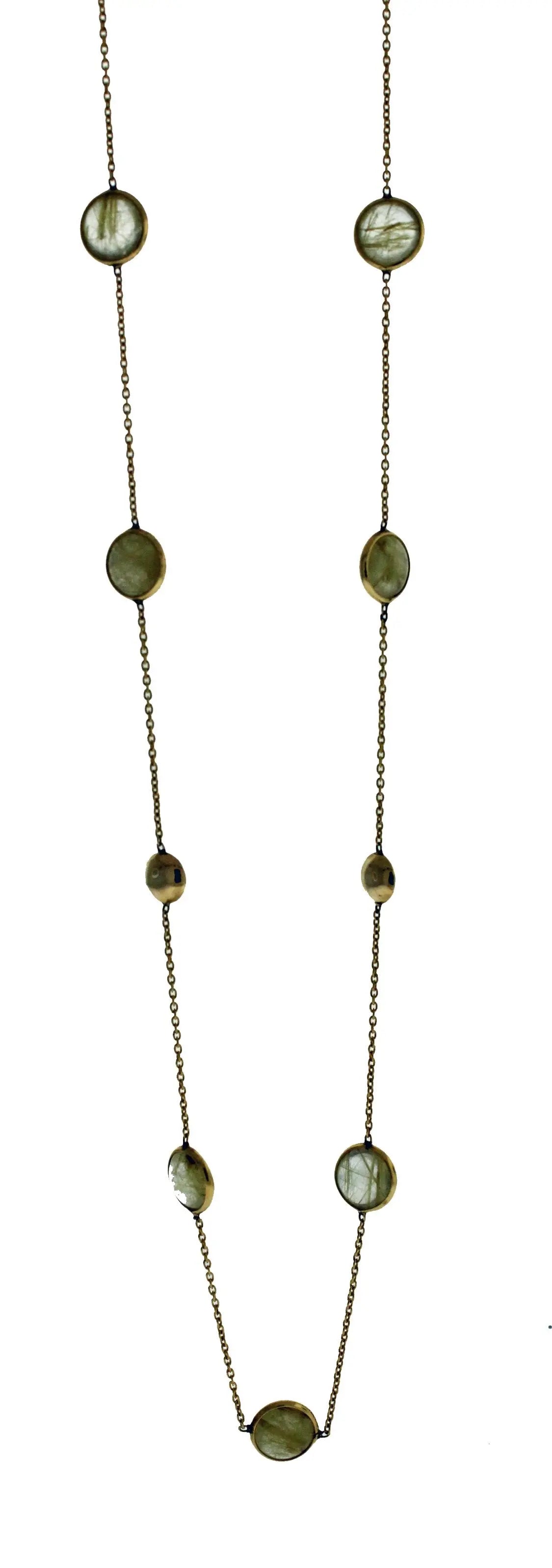 18k Rutile Necklace - Squash Blossom Vail