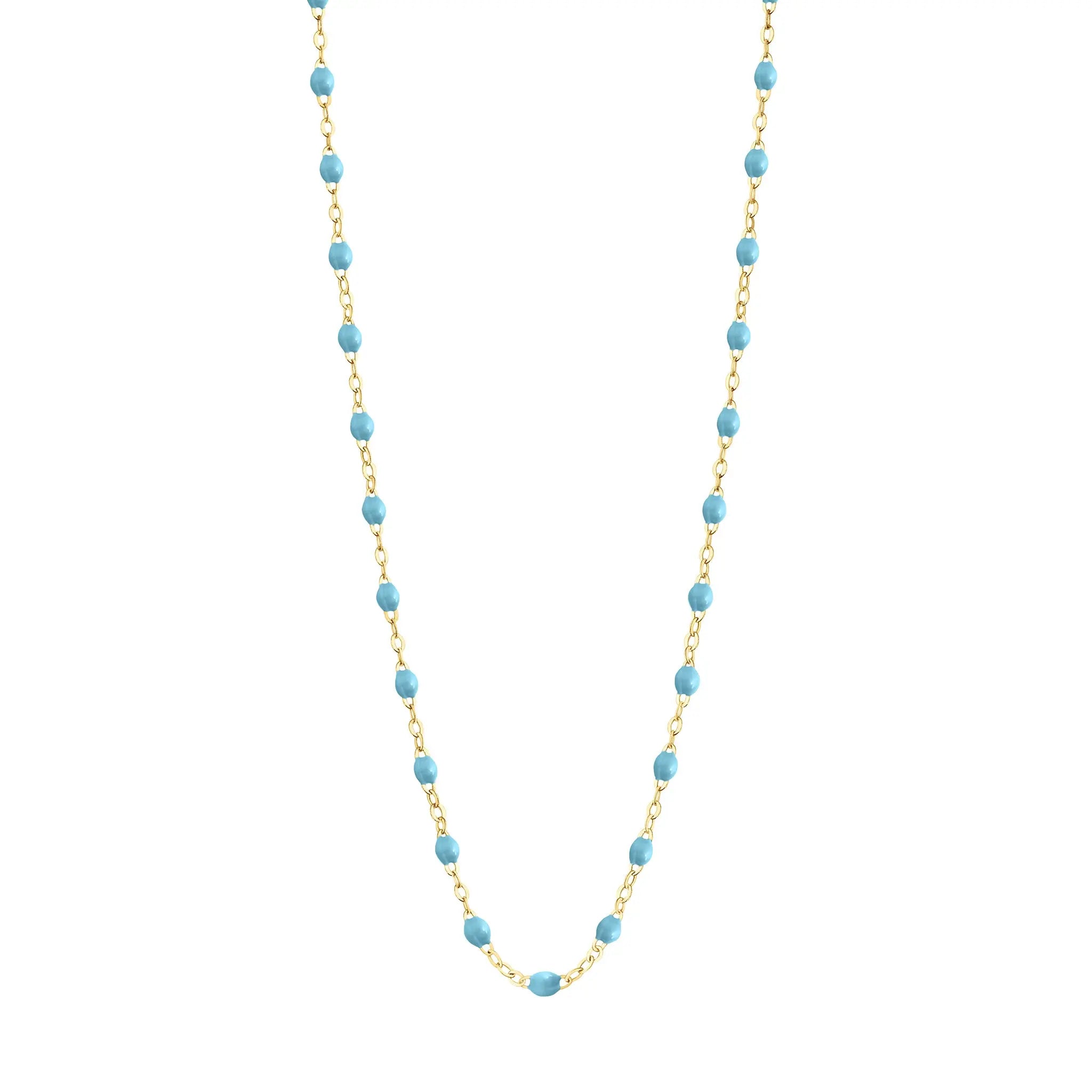 Classic Gigi Turquoise resin yellow gold necklace - Squash Blossom Vail