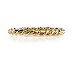 Handcrafted 18K gold 2mm twisted rope band.  Ring Size: 6  If you need a different size, email shop@sbvail.com.  Designed by Single Stone and made in LA.