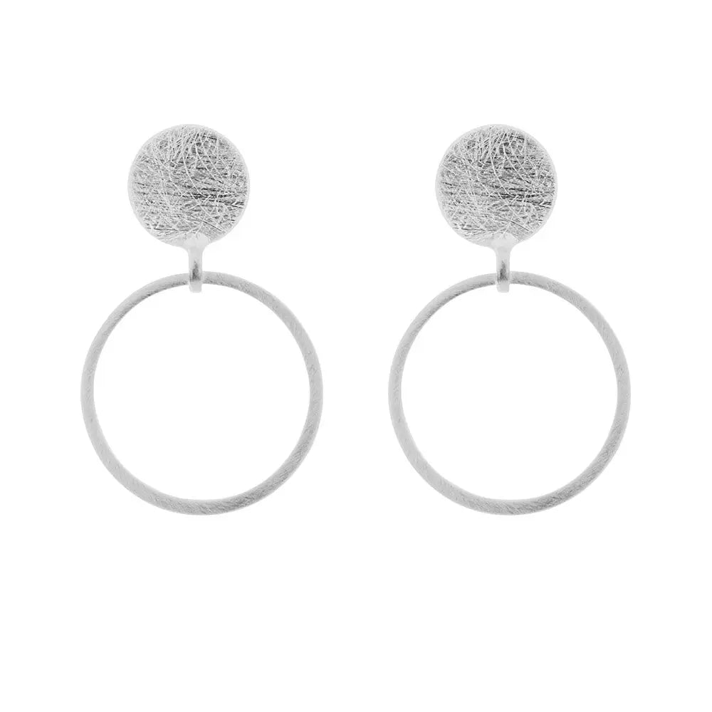 Circle Dangle Post Earrings - Squash Blossom Vail