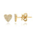 14k yellow gold pave diamond heart stud. ~.05 cttw with 23 diamonds.