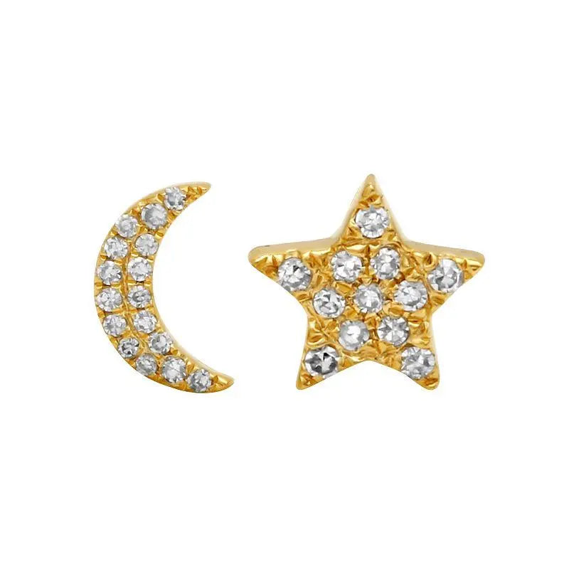 Moon and Star Studs - Squash Blossom Vail