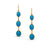 Turquoise Drop Earrings - Squash Blossom Vail