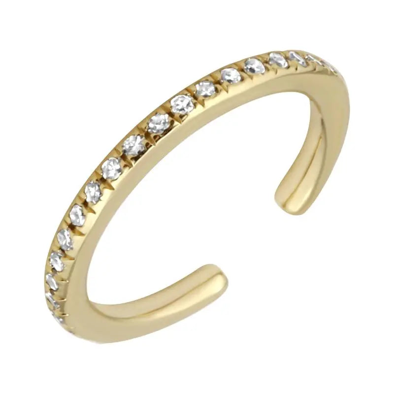 14k gold Diamond Ear Cuff. Available in white and rose gold. Very comfortable on the ear.  No piercing needed
