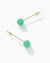 18k yellow gold Earrings set with 16mm Chrysoprase Sphere on Pave Hooks (0.03 cts) Designed by Irene Neuwirth