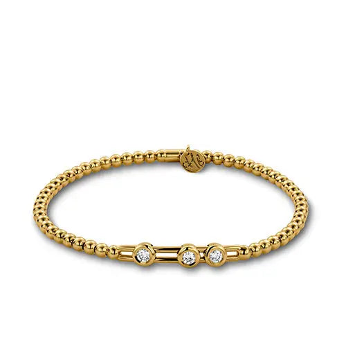Hulchi Belluni Yellow Gold Diamond Tresore Bracelet - Squash Blossom Vail