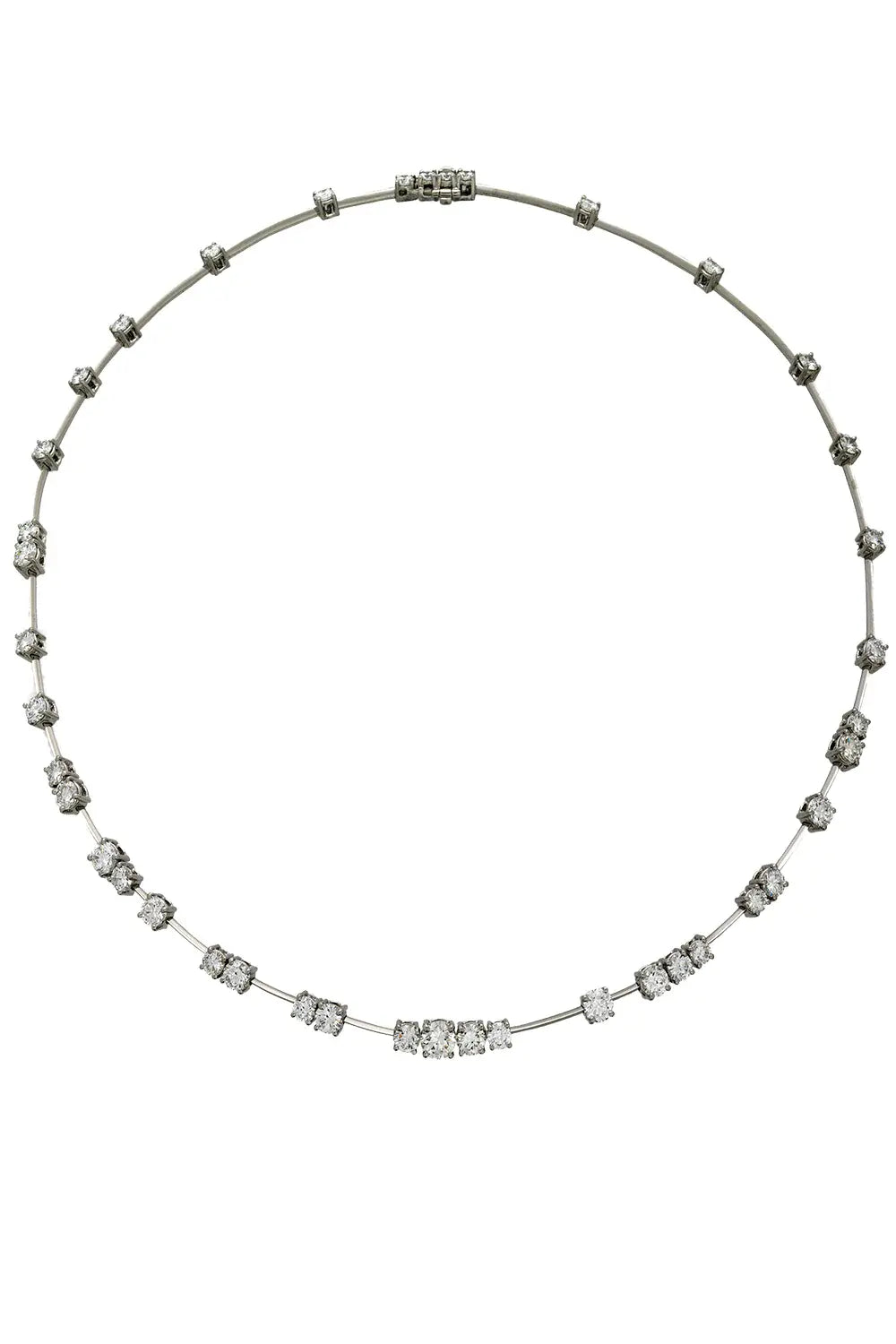 Platinum Diamond Necklace - Squash Blossom Vail