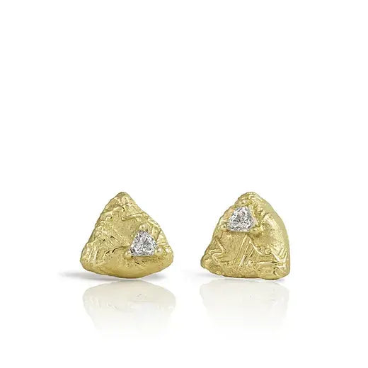 Trigon Diamond Stud Earrings - Squash Blossom Vail