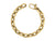 Artisan Brass All Around Link Bracelet, Distressed, with No Stone - Squash Blossom Vail