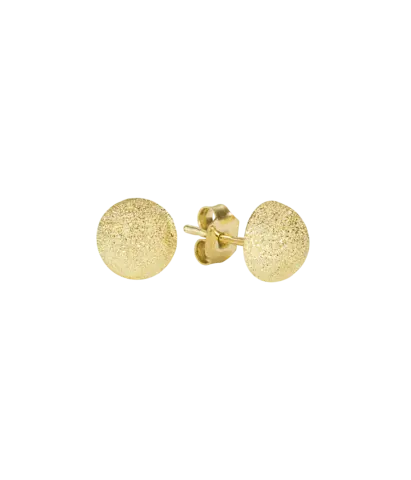 FLORENTINE FINISH LARGE BUTTON STUDS-Yellow Gold - Squash Blossom Vail