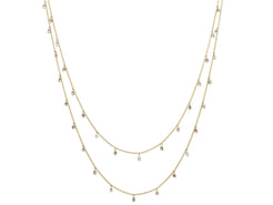 Briolette Champagne Diamond Necklace - Squash Blossom Vail