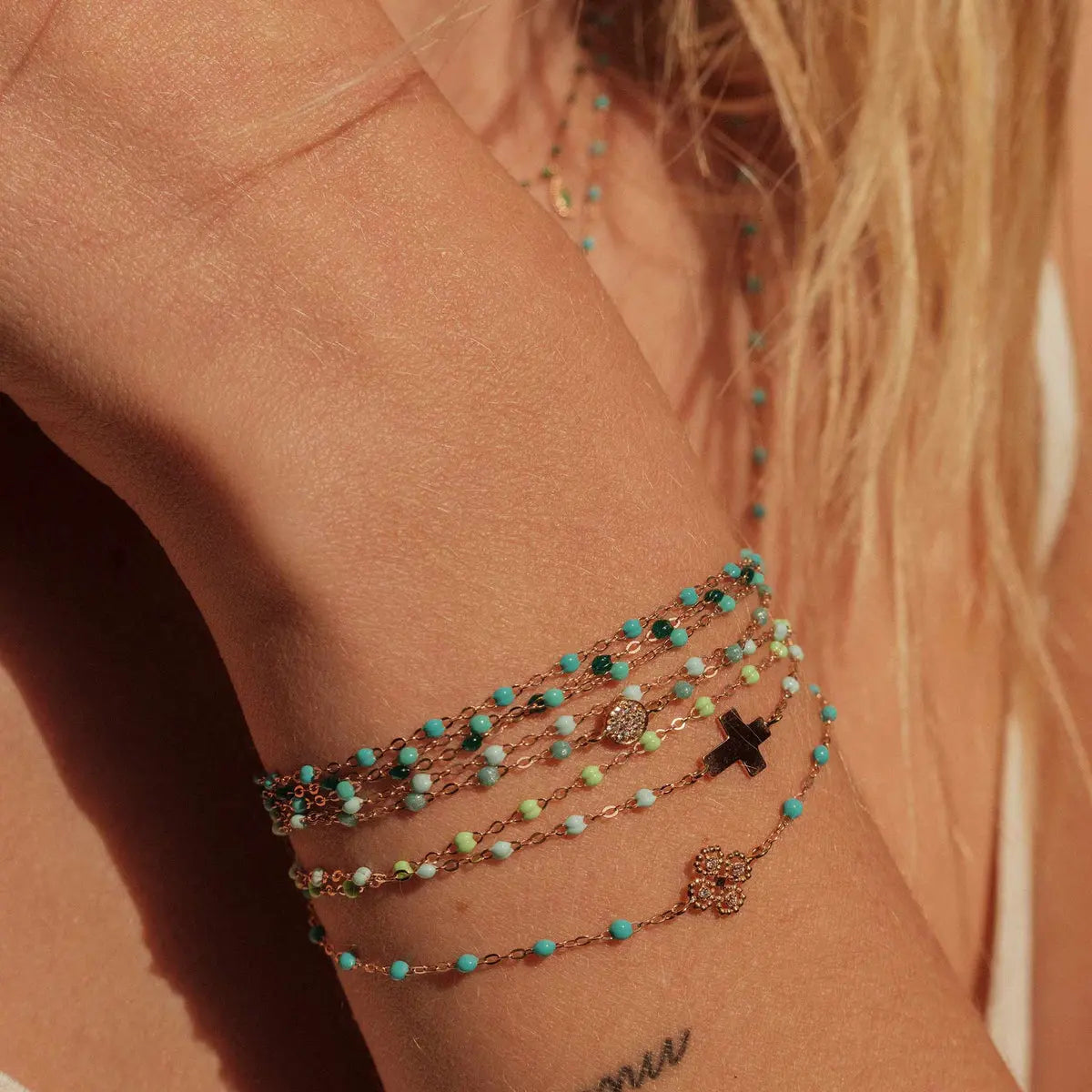 Classic Gigi Turquoise Green bracelet - Squash Blossom Vail