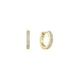 Diamond Baby Hoop Earrings on Posts  Materials: 18K Gold, .20 cttw Diamond  Designed by Penny Preville