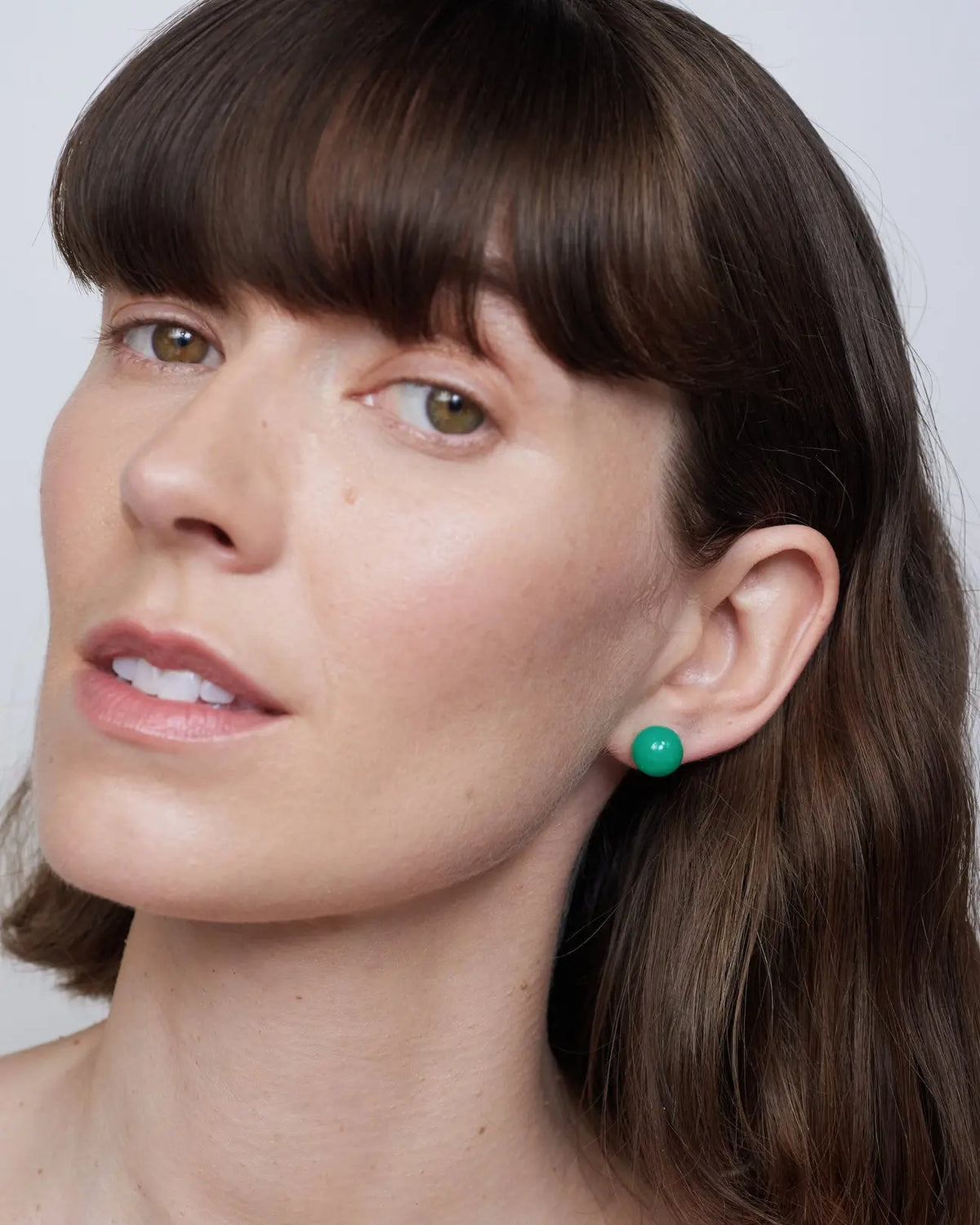 Large Gumball Studs in Chrysoprase - Squash Blossom Vail