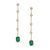 Emerald & Diamond Earring In 18k Yellow Gold - Squash Blossom Vail