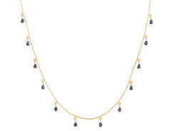 Black Diamond Dew Necklace - Squash Blossom Vail