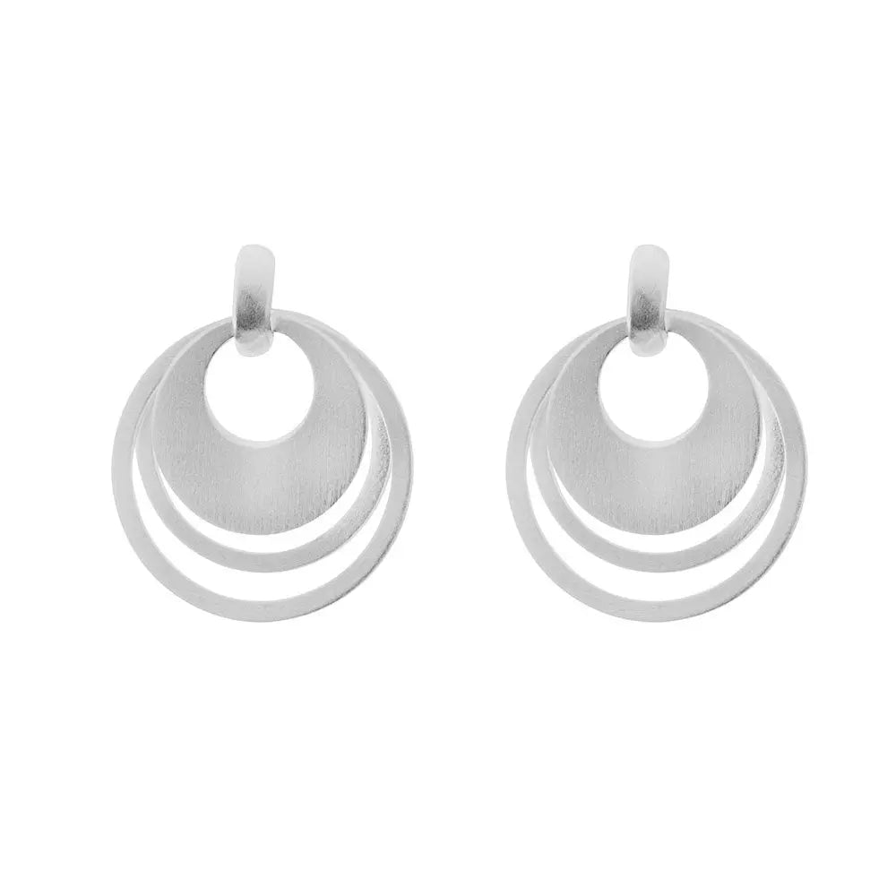 Disc and Silver Interlock Circle Earrings - Squash Blossom Vail