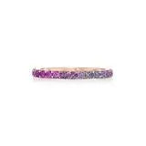 Thin Pink Sapphire Ombre Band - Squash Blossom Vail