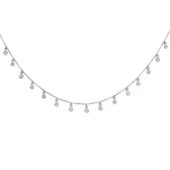 Diamonds drop Necklace - Squash Blossom Vail