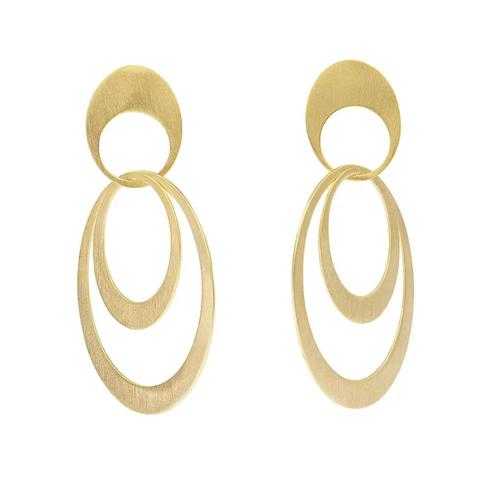 Offset Oval Earrings - Squash Blossom Vail