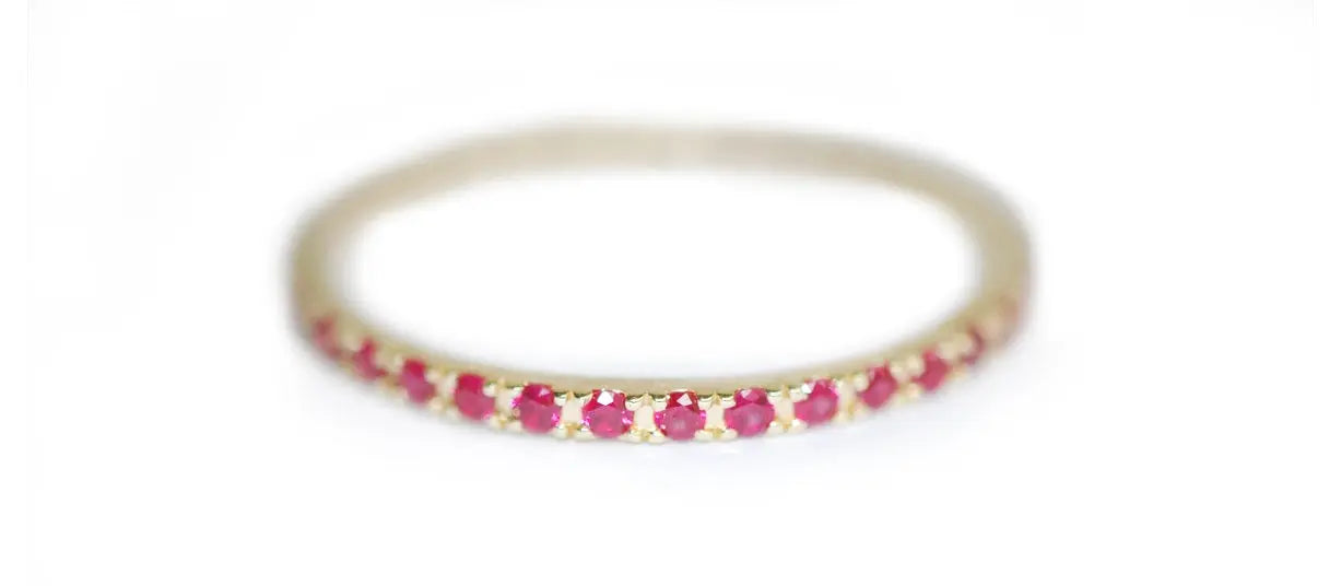 ETERNITY BAND WITH LARGE RUBIES - Squash Blossom Vail