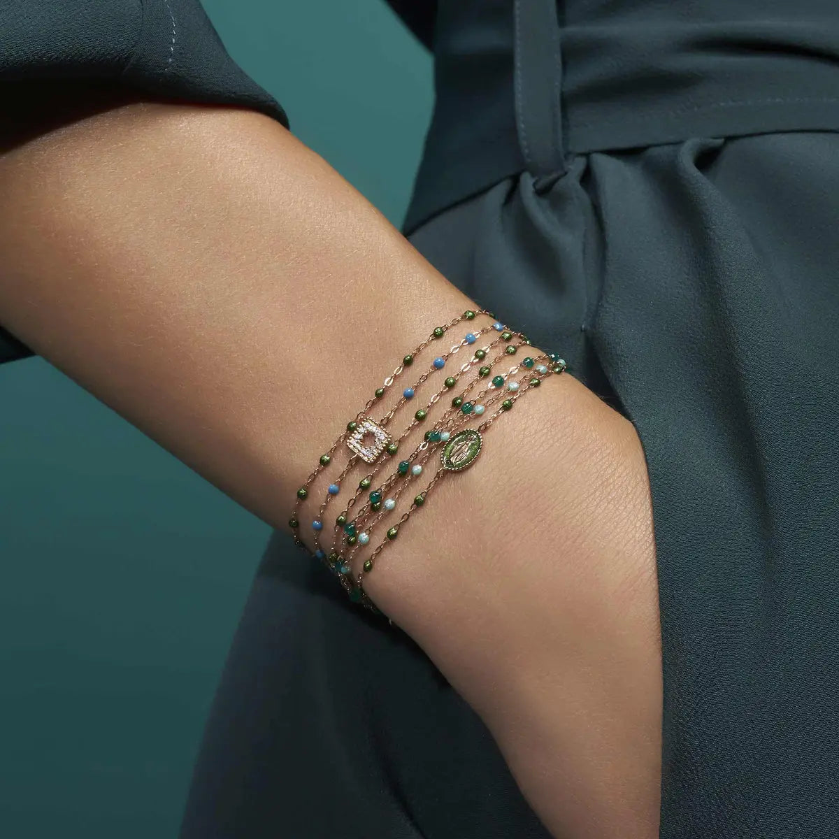 Classic Gigi Emerald bracelet - Squash Blossom Vail