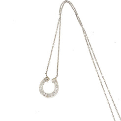 Diamond Horseshoe Necklace - Squash Blossom Vail