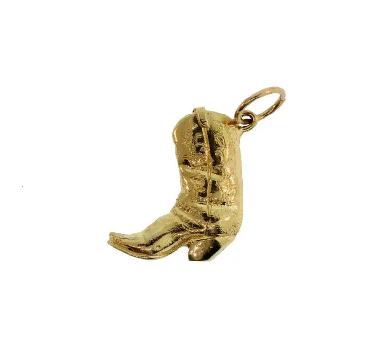 Large Cowboy Boot Charm14K gold charm. Measures 1.7cm long and 1.5cm wide.  Handmade in Vail, CO