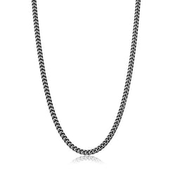 Details:  4MM Cuban Box Chain Metal:   Black Ruthenium Sterling Silver, Yellow Vermeil Sterling Silver or White Rhodium Sterling Silver