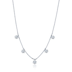 Large Floating Diamond Necklace - Squash Blossom Vail