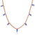 Blue Sapphire & Diamond Necklace - Squash Blossom Vail