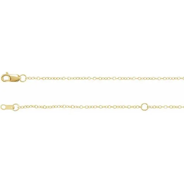 14k Yellow Gold Cable Chain - Squash Blossom Vail
