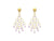 One-of-a-Kind Chandelier Earrings in 24k/22k Gold, from the Dew Hue Collection, with Sapphire 2.3 inches