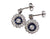 Platinum Blue Sapphire and Diamond Earrings - Squash Blossom Vail