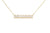 The At the Bar 7 baguette necklace is a classic piece, for a classic lady.  7 gorgeous baguettes sitting up at a solid 18k recycled gold bar.  7 ethically sourced baguette diamonds  Total carat weight: 0.7 18K recycled yellow gold Measurements: 4.4mm/.17 inches high, 22.3mm/.88 inches wide Designed by Alex Fitz