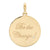 This 14k medallion is engraved with "Be the Change!" and has a round cut white diamond set on the face. It hangs on a plain jump ring. There are two sizes available: 1" and 3/4". Whether layered with other pendants or worn on its own, it is a statement of hope and inspiration.  Weight of Small Medallion: 5 g  The Be the Change Medallion is shown on the Small Rolo Chain.  Please visit "Chains" to purchase separately or to choose another chain option.  Designed by DRU Jewelry