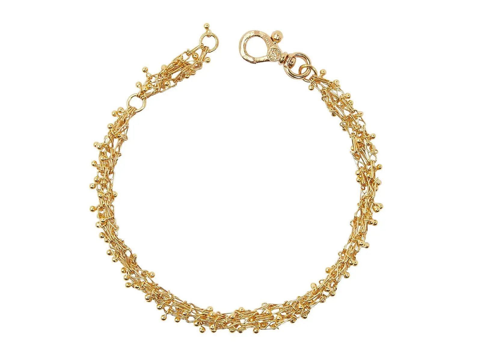 Boucle Gold Cluster Bracelet, Heavy, with No Stone - Squash Blossom Vail