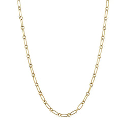Handcrafted 18K yellow gold oval and round link chain. Chain measures 18".  Charms sold separately.   Designed by Single Stone