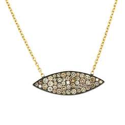 Champagne Diamond Pave Necklace - Squash Blossom Vail