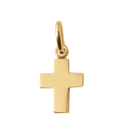 The Cross Charm pendant by gigi CLOZEAU features signature 18 carat Yellow Gold and a timeless design for a simple look. Each jewel is unique, artisanally made in its family-owned workshop. The dimensions is 0.36" (with bail 0.6"), pendant sold without chain.