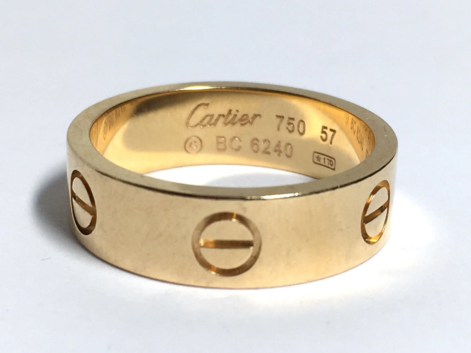 Cartier rose gold band  Size 57, 6.00 mm wide, BOX and Cartier Papers from 2000