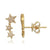 14k yellow gold with pave diamonds. the carat weight is .55 cttw with 46 diamonds. Sold as a single.