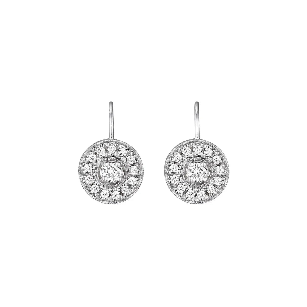 18 white gold with pave diamonds .69 cttw round with engraving studs  If an item is out of stock, please allow 4-6 weeks for delivery.  Designed by Penny Preville