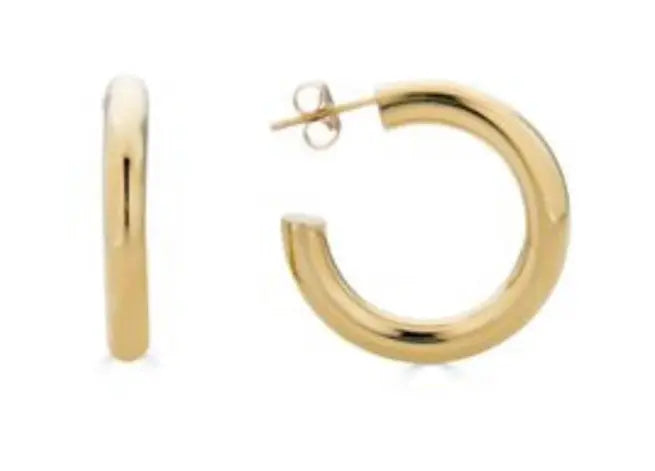 Gold Hoop Earrings - Squash Blossom Vail