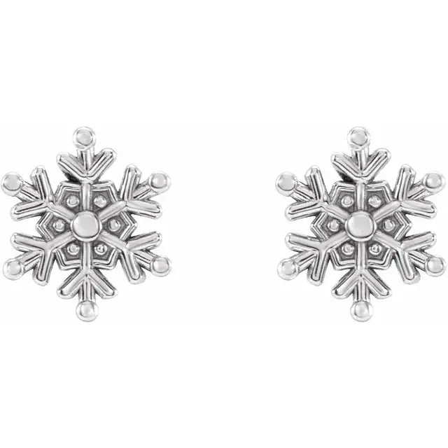 Petite Snowflake Studs - Squash Blossom Vail