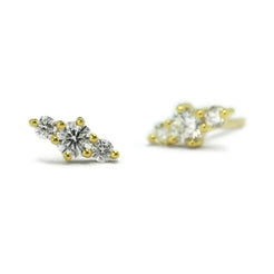 Hanley Diamond stud earrings - Squash Blossom Vail