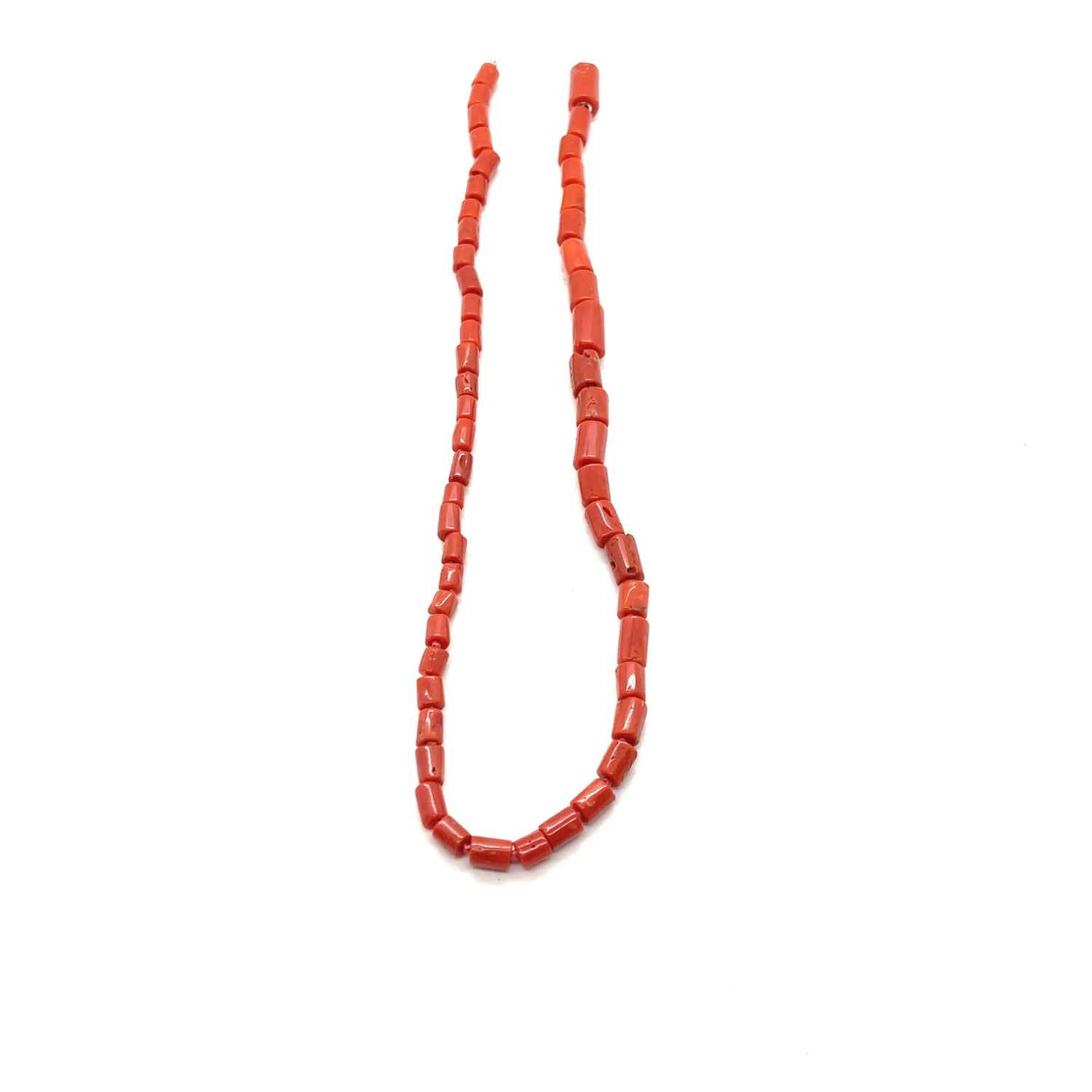 Mediterranean Red Coral Beads with Male Vario Clasp  Length: 18 inches  Designed by Alex Sepkus and made in NY