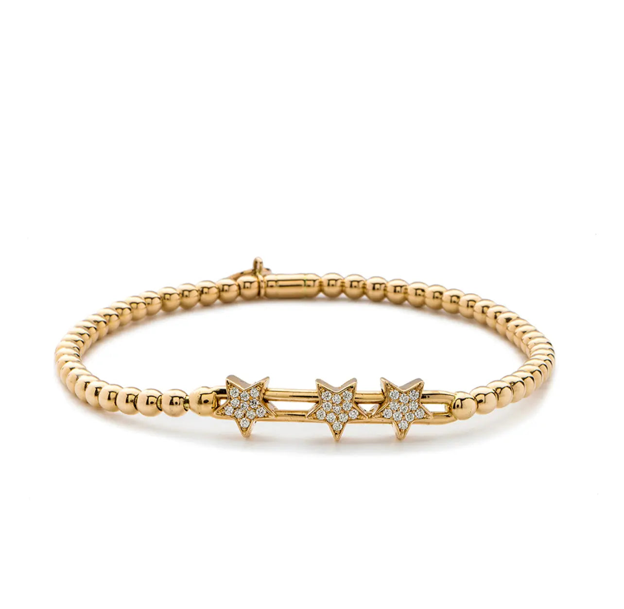 Hulchi Belluni Yellow Gold Diamond Star Bracelet - Squash Blossom Vail